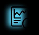 Analytics dashboard icon representing real-time project insights